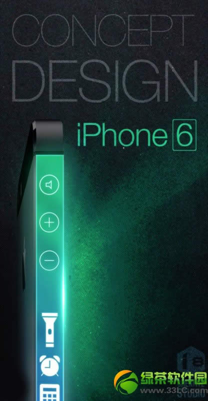 无边框iphone6概念机 侧面按键也变触摸6