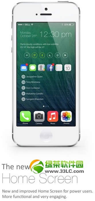 ios8概念渲染图欣赏 苹果ios8固件渲染图1