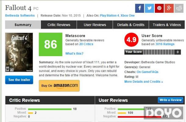 ������4��Metacritic�������̫�� PC��ֻ��4.9��_��վ