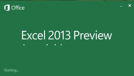 Excel 2013 Splash Screen