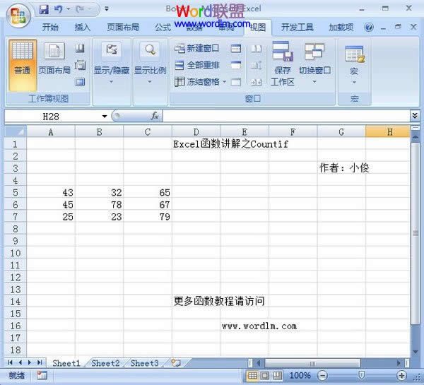 Excel2007Countif 